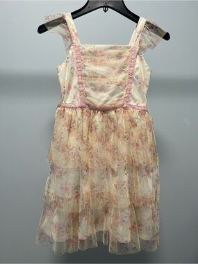 Blush by Us Angels Girl Floral Tiered Dress
